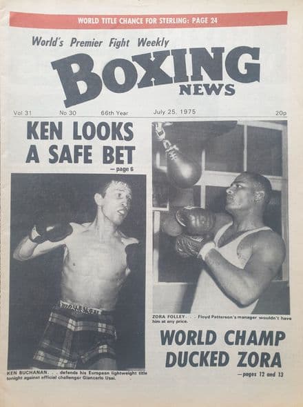 Boxing News Vol 31 No 30 (1975, Jul 25th)
