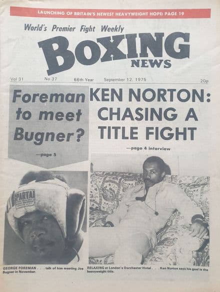 Boxing News Vol 31 No 37 (1975, Sep 12th)