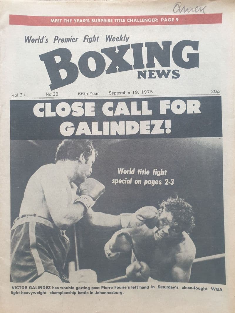 Boxing News Vol 31 No 38 (1975, Sep 19th)
