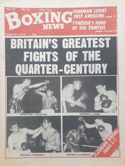 Boxing News Vol 32 No 35 (1976, Aug 27th)