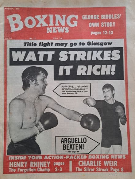 Boxing News Vol 34 No 31 (1978, Aug 4th)
