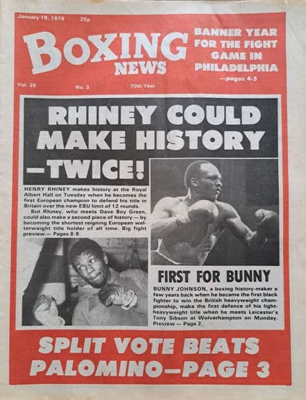 Boxing News Vol 35 No 3 (1979, Jan 19th)