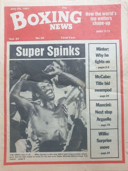 Boxing News Vol 37 No 30 (1981, Jul 24th)