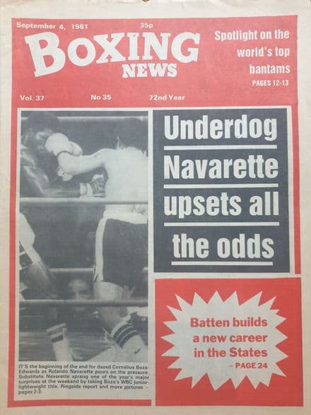 Boxing News Vol 37 No 35 (1981, Sep 4th)