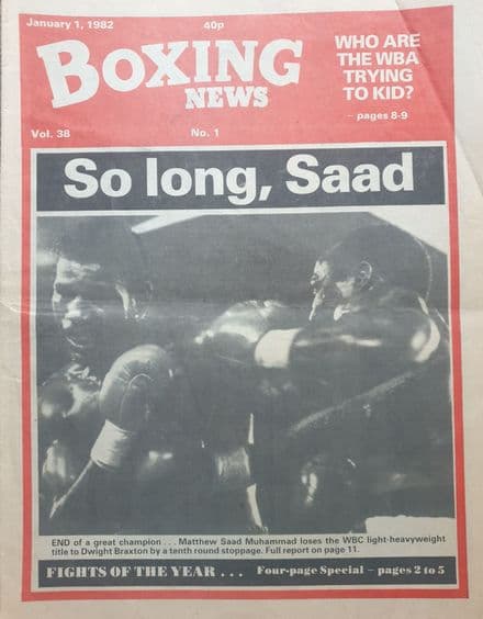 Boxing News Vol 38 No 01 (1982, Jan 1st)