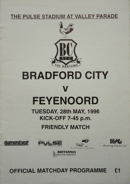 Bradford City v Feyenoord, Friendly (1996, May 28th)
