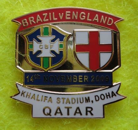 Brazil v England (2009, November) Enamel Pin Badge