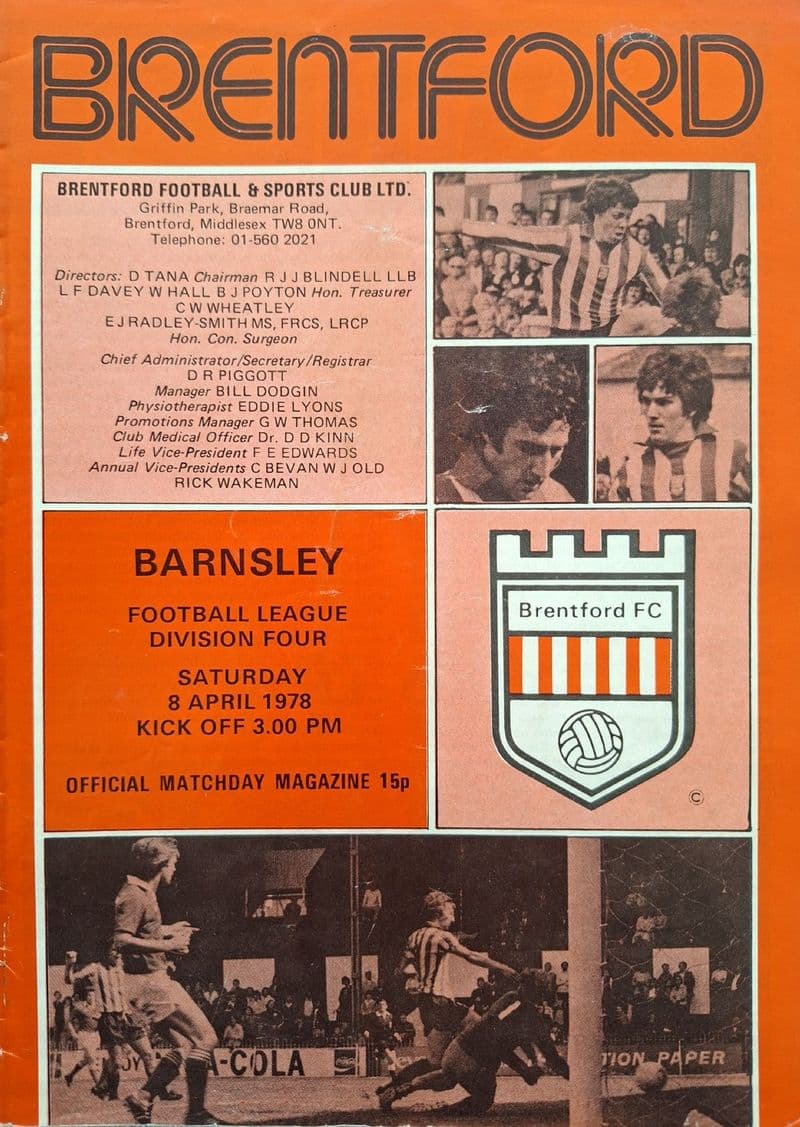 Brentford v Barnsley, Div 4 (1978, Apr 8th)
