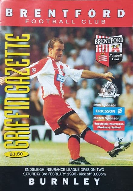 Brentford v Burnley, Div 2 (1996, Feb 3rd)
