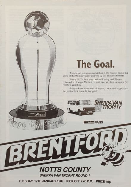 Brentford v Notts County, Sherpa Van (1989 Jan 17th)