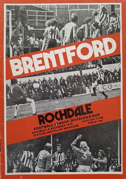 Brentford v Rochdale, Div 4 (1975, Dec 6th)