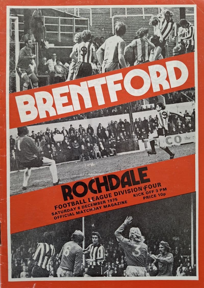 Brentford v Rochdale, Div 4 (1975, Dec 6th)