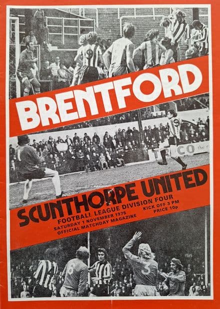 Brentford v Scunthorpe, Div 4 (1975, Nov 1st)
