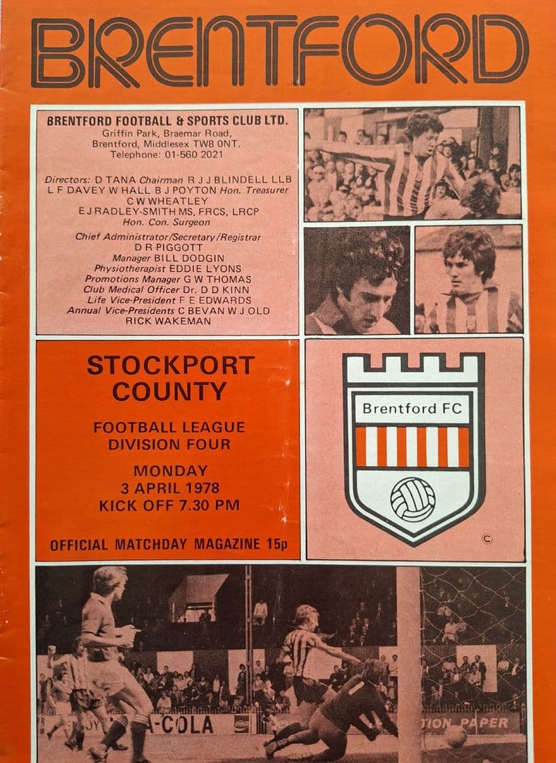 Brentford v Stockport County, Div 4 (1978, Apr 3rd)