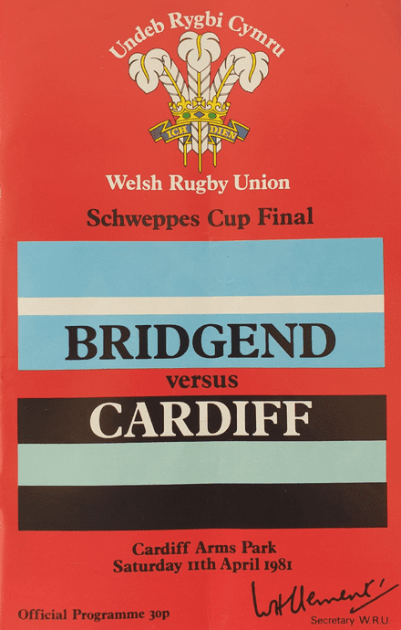 Bridgend v Cardiff, Welsh Cup F (1981, Apr 11th)