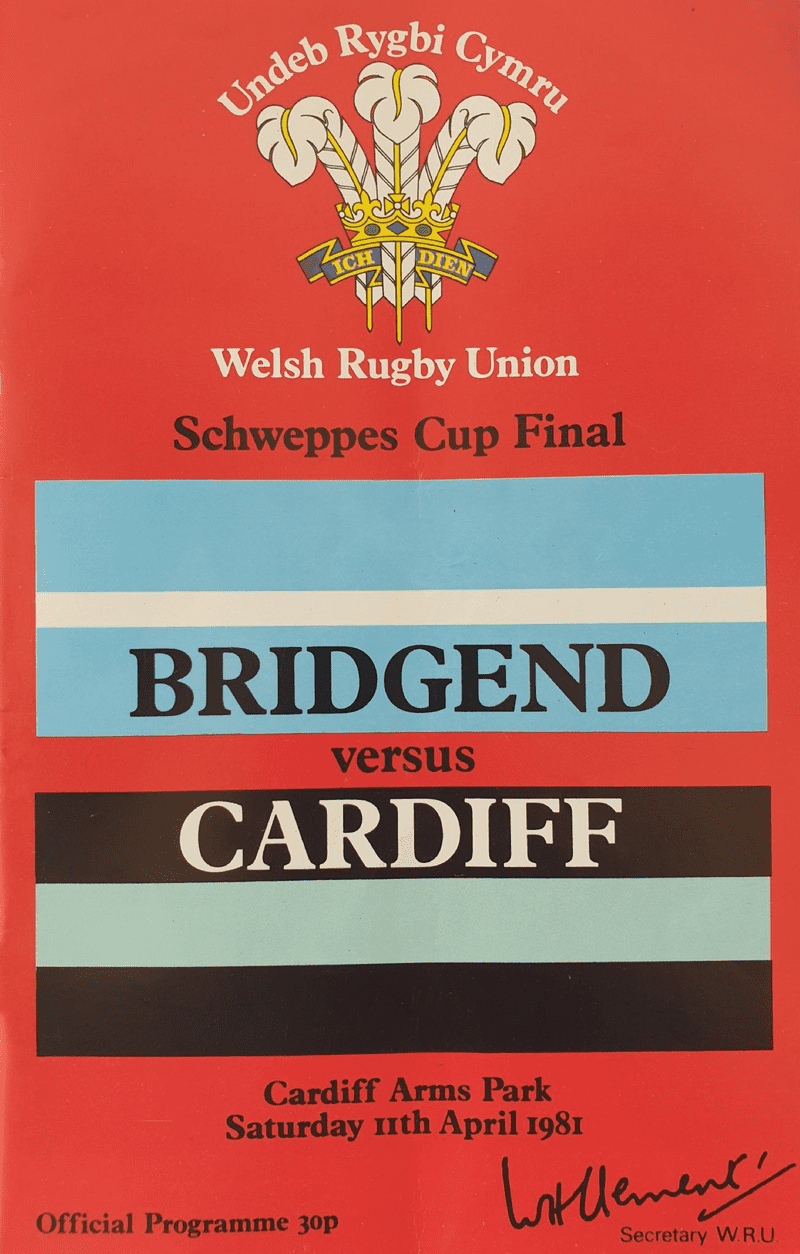 Bridgend v Cardiff, Welsh Cup F (1981, Apr 11th)