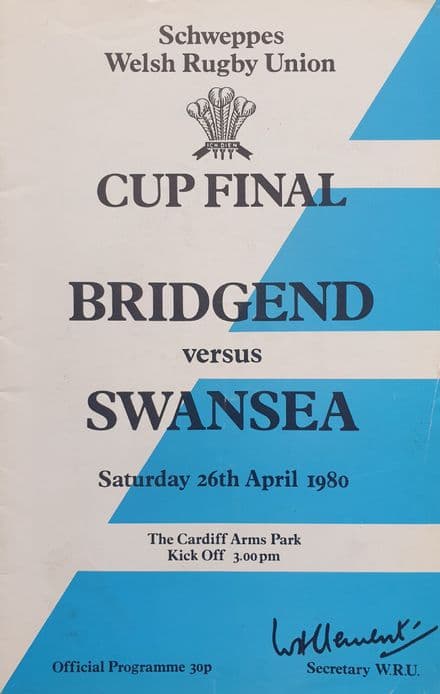 Bridgend v Swansea, Welsh Cup F (1980, Apr 26th)