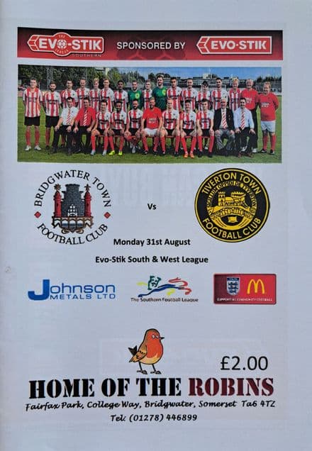 Bridgwater Town v Tiverton Town, Evo-Stik Lge (2015, Aug 31st)