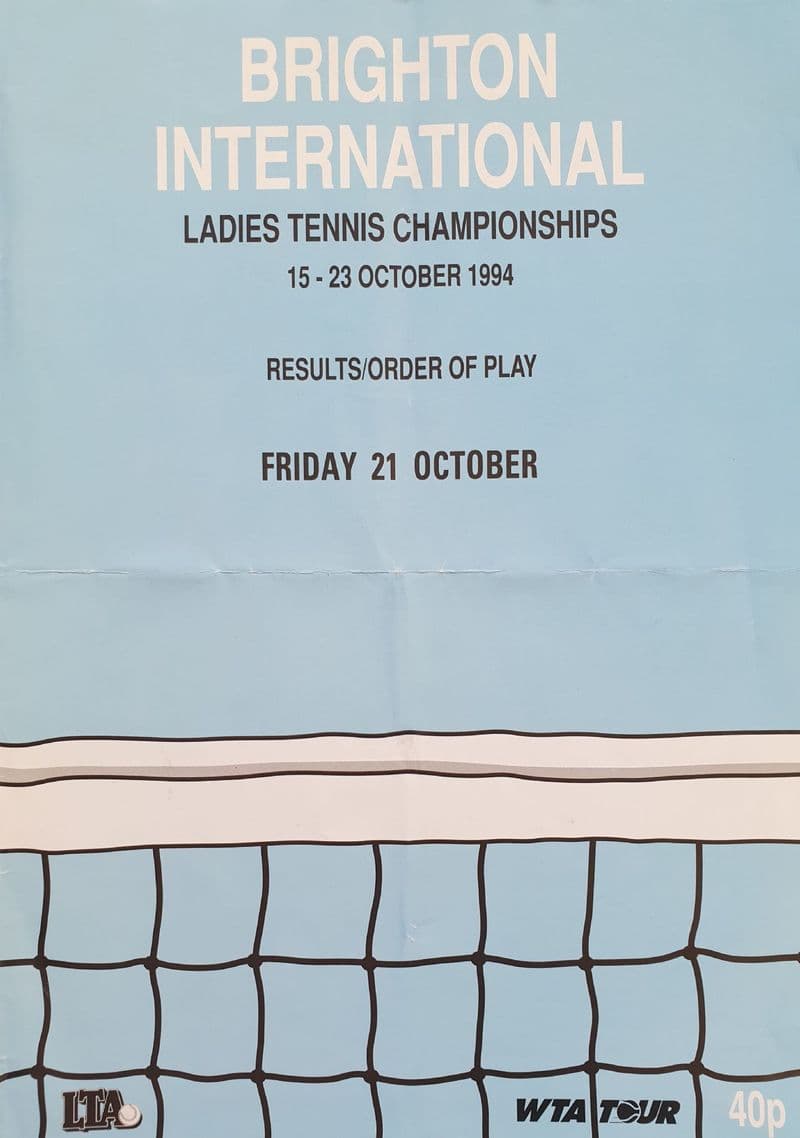 Brighton International Order of Play (1994, Oct 21st)