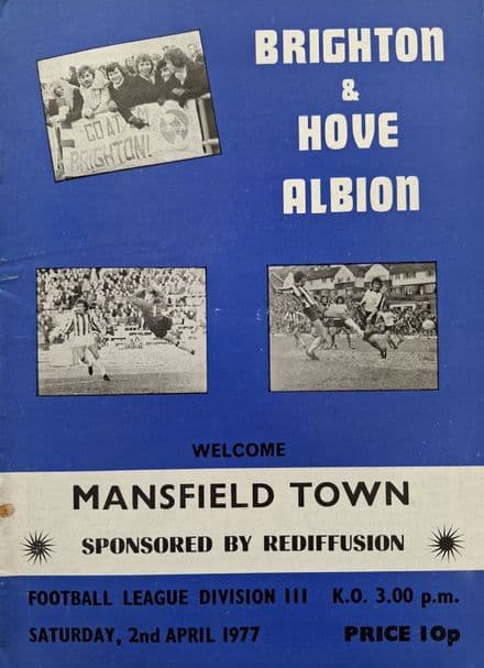 Brighton v Mansfield Town, Div 3 (1977, Apr 2nd)
