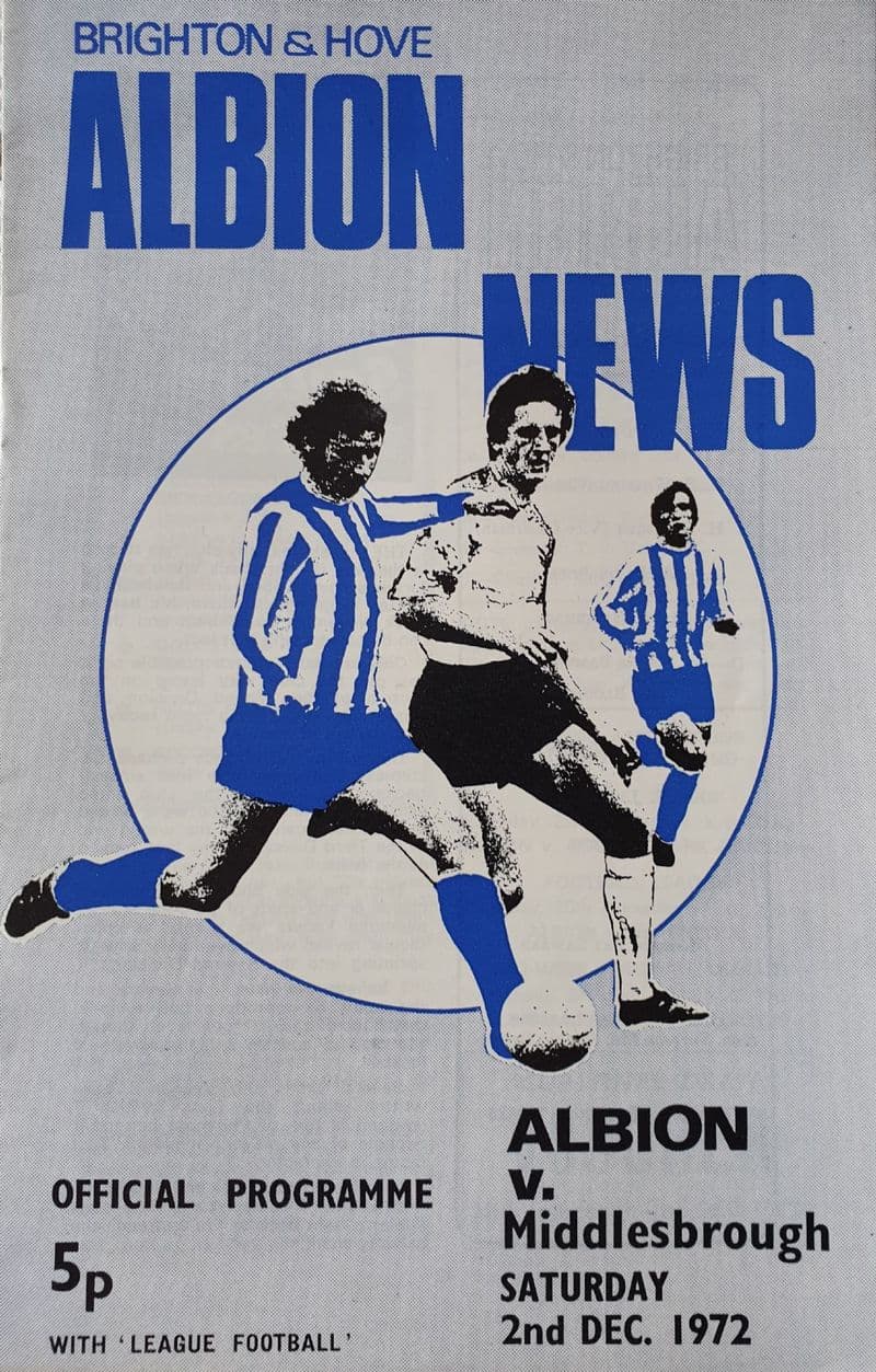 Brighton v Middlesbrough, Div 2 (1972, Dec 2nd)