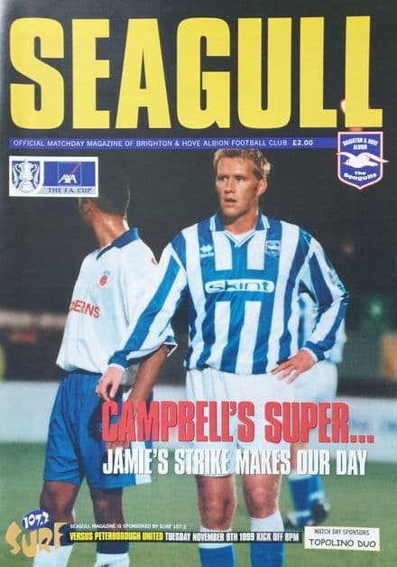 Brighton v Peterborough, FA Cup (1999, Nov 9th)