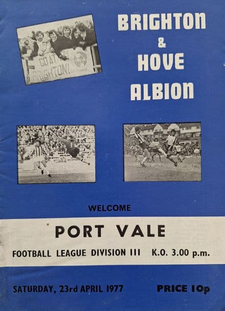 Brighton v Port Vale, Div 3 (1977, Apr 23rd)