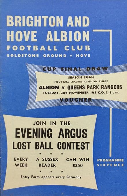 Brighton v QPR, Div 3 (1965, Nov 23rd)