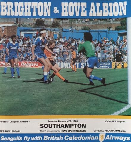 Brighton v Southampton, Div 1 (1981, Feb 24th)