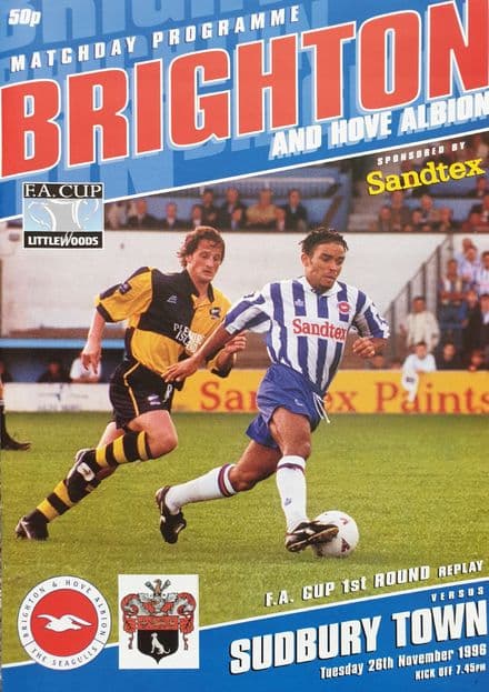 Brighton v Sudbury, FA Cup Ist Rnd R (1996, Nov 26th)