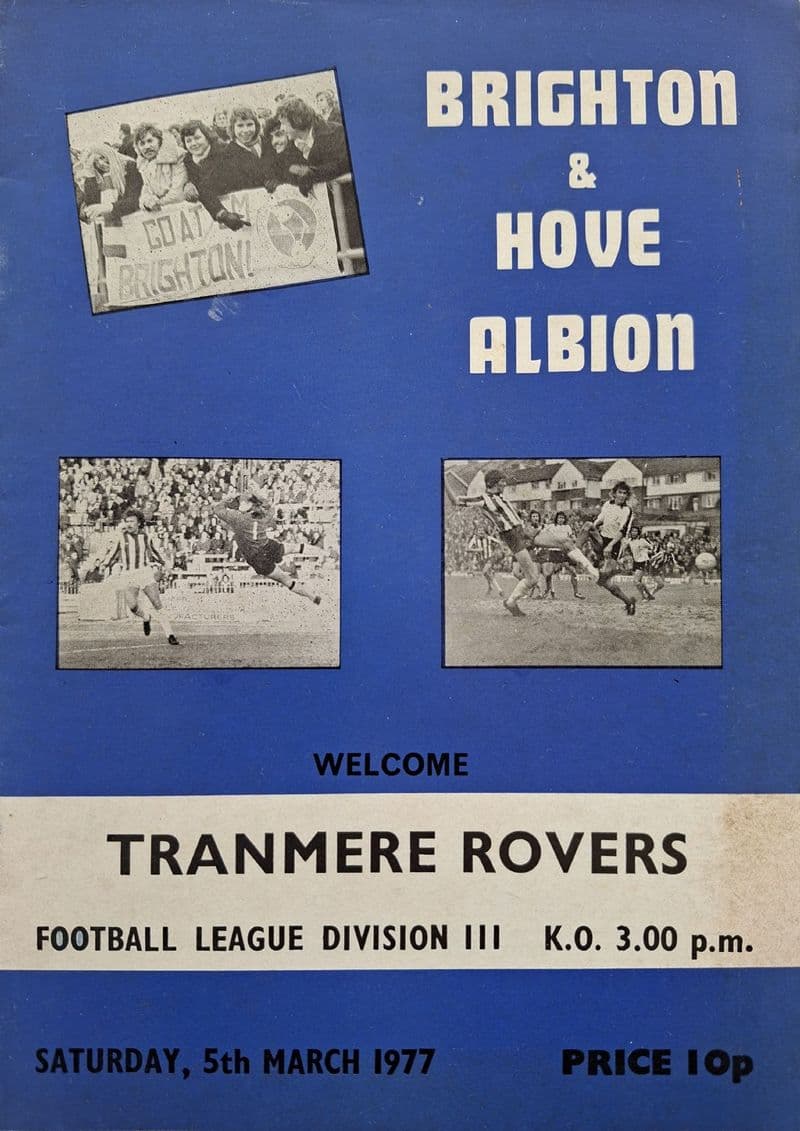 Brighton v Tranmere Rovers, Div 3 (1977, Mar 5th)