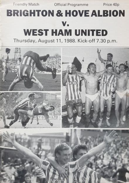 Brighton v West Ham, Friendly (1988, Aug 11th)