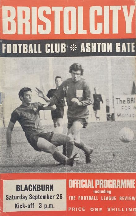 Bristol City v Blackburn, Div 2 (1970, Sep 26th) and FLR