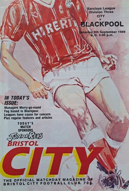 Bristol City v Blackpool, Div 3 (1989, Sep 9th)