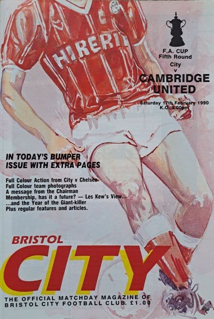 Bristol City v Cambridge United, FA Cup (1990, Feb 17th)