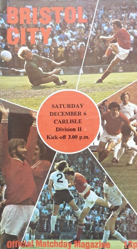 Bristol City v Carlisle, Div 2 (1975, Dec 6th)