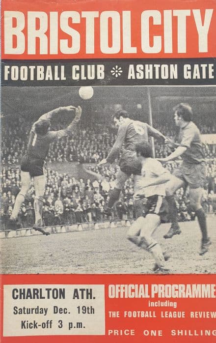 Bristol City v Charlton, Div 2 (1970, Dec 19th) and FLR