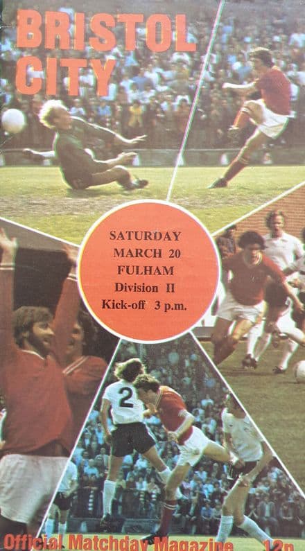 Bristol City v Fulham, Div 2 (1976, Mar 20th)
