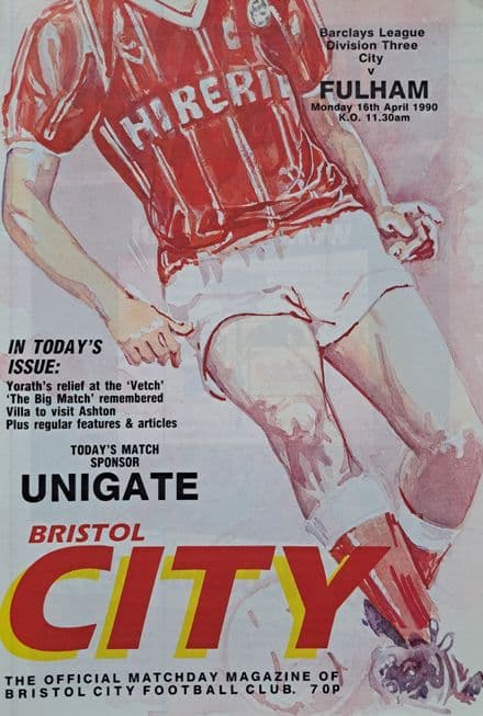 Bristol City v Fulham, Div 2 (1990, Apr 16th)