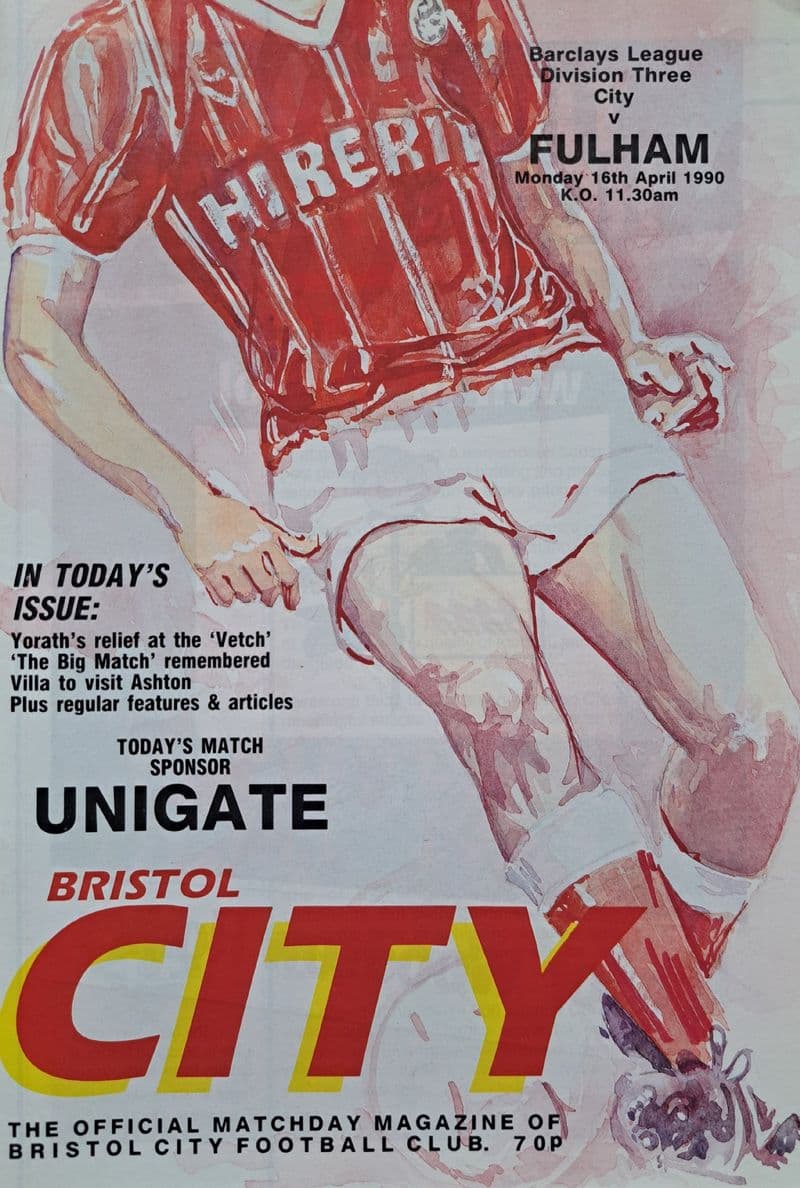 Bristol City v Fulham, Div 2 (1990, Apr 16th)