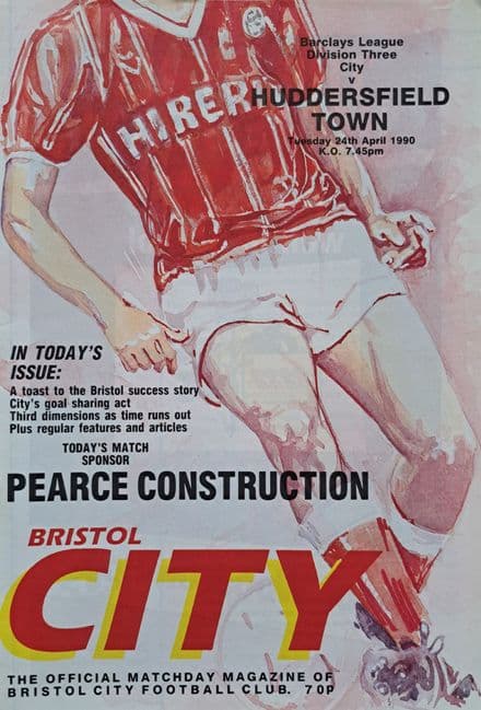 Bristol City v Huddersfield, Div 2 (1990, Apr 24th)