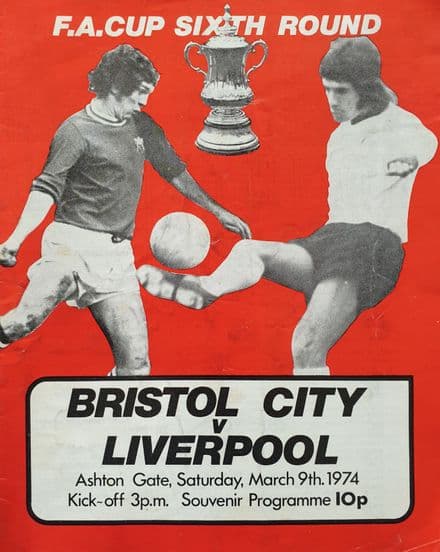 Bristol City v Liverpool, 6th Rnd (1974, Mar 9th)