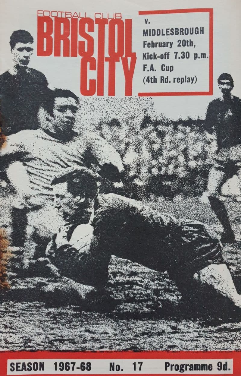 Bristol City v Middlesbrough, 4th Rnd (1968, February 20th)