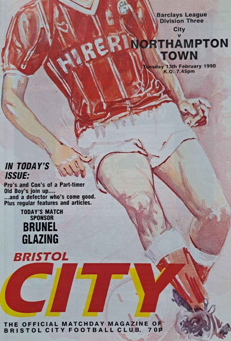 Bristol City v Northampton, Div 3 (1990, Feb 13th)