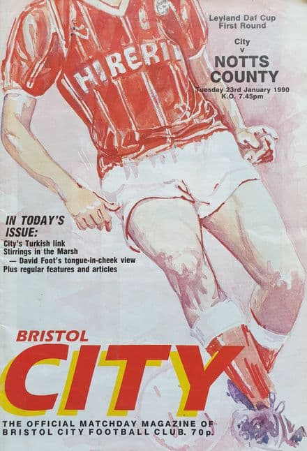 Bristol City v Notts County, Leyland Daf (1990, Jan 23rd)