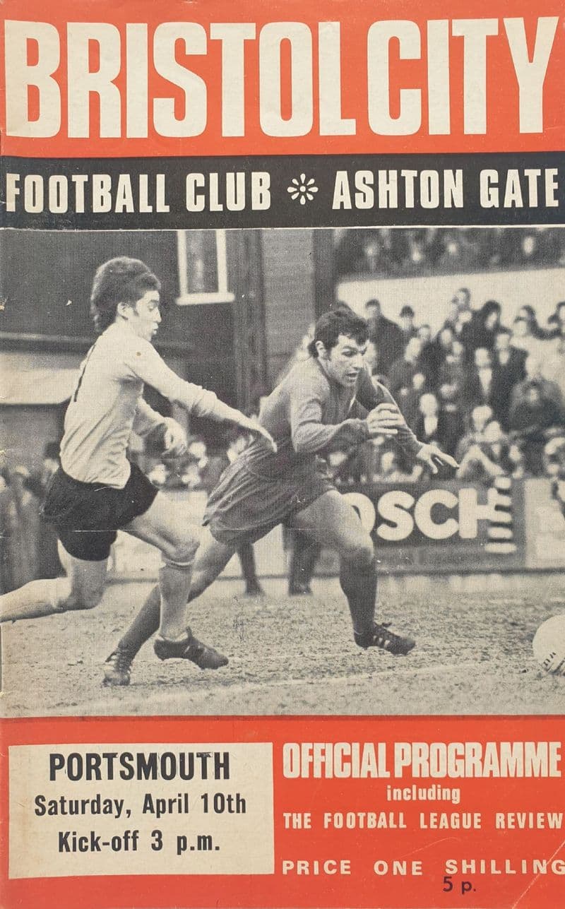Bristol City v Portsmouth, Div 2 (1971, Apr 10th) and FLR