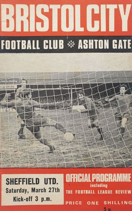 Bristol City v Sheffield United, Div 2 (1971, Mar 27th) & FLR