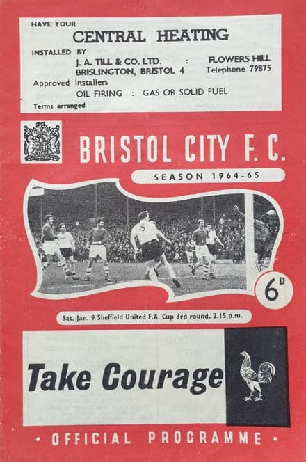 Bristol City v Sheffield Utd, 3rd Rnd (1965, Jan 9th)