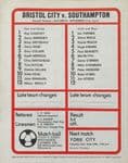 Bristol City v Southampton, Div 2 (1974, Sep 21st)