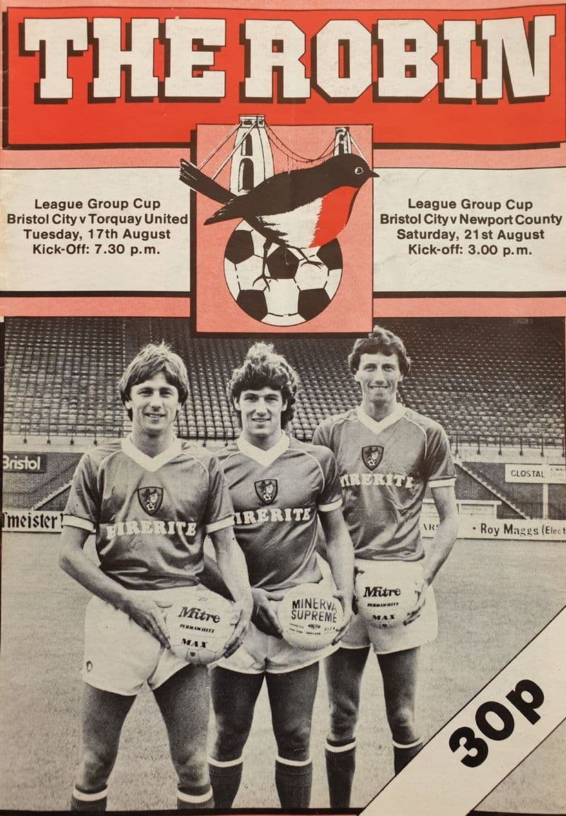 Bristol City v Torquay & Newport (1982 Aug 17 & 21)